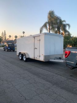 ENCLOSED TRAILERS, 16’ X 7’ , TITLE IN HAND