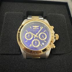 Invicta Men’s Speedway  two-tone Band Specialty With Case