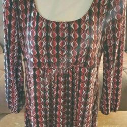 Woman's No Boundaries Top Juniors Large (11/13) w Buttons For Show