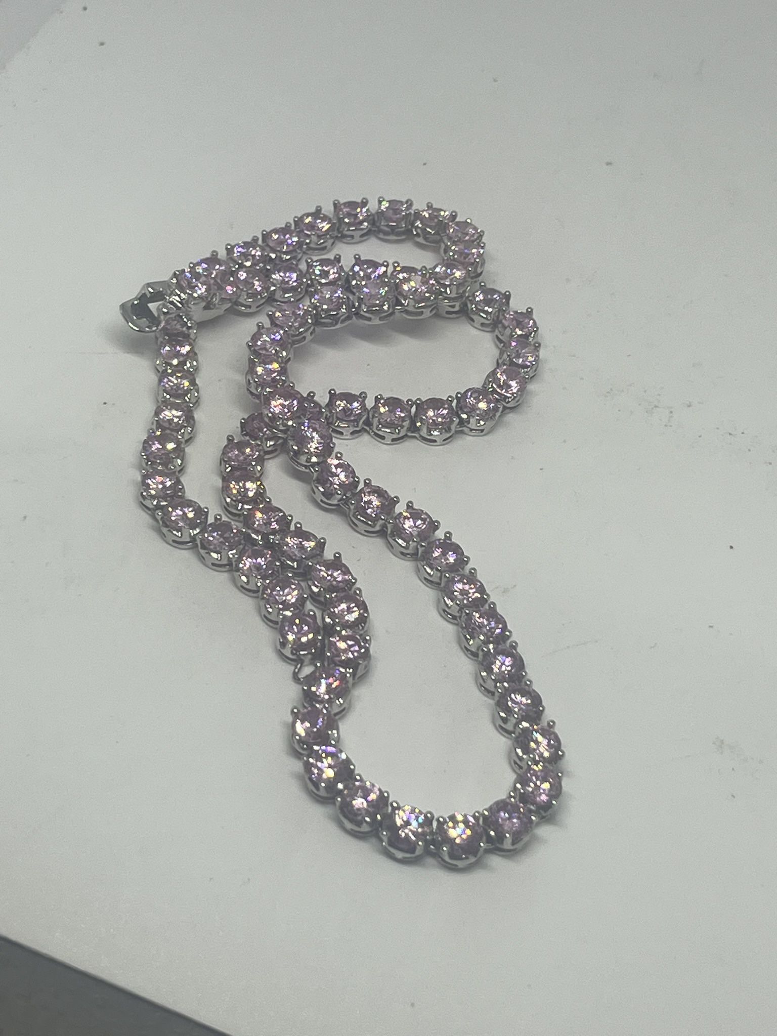 Sterling pink ice Necklace