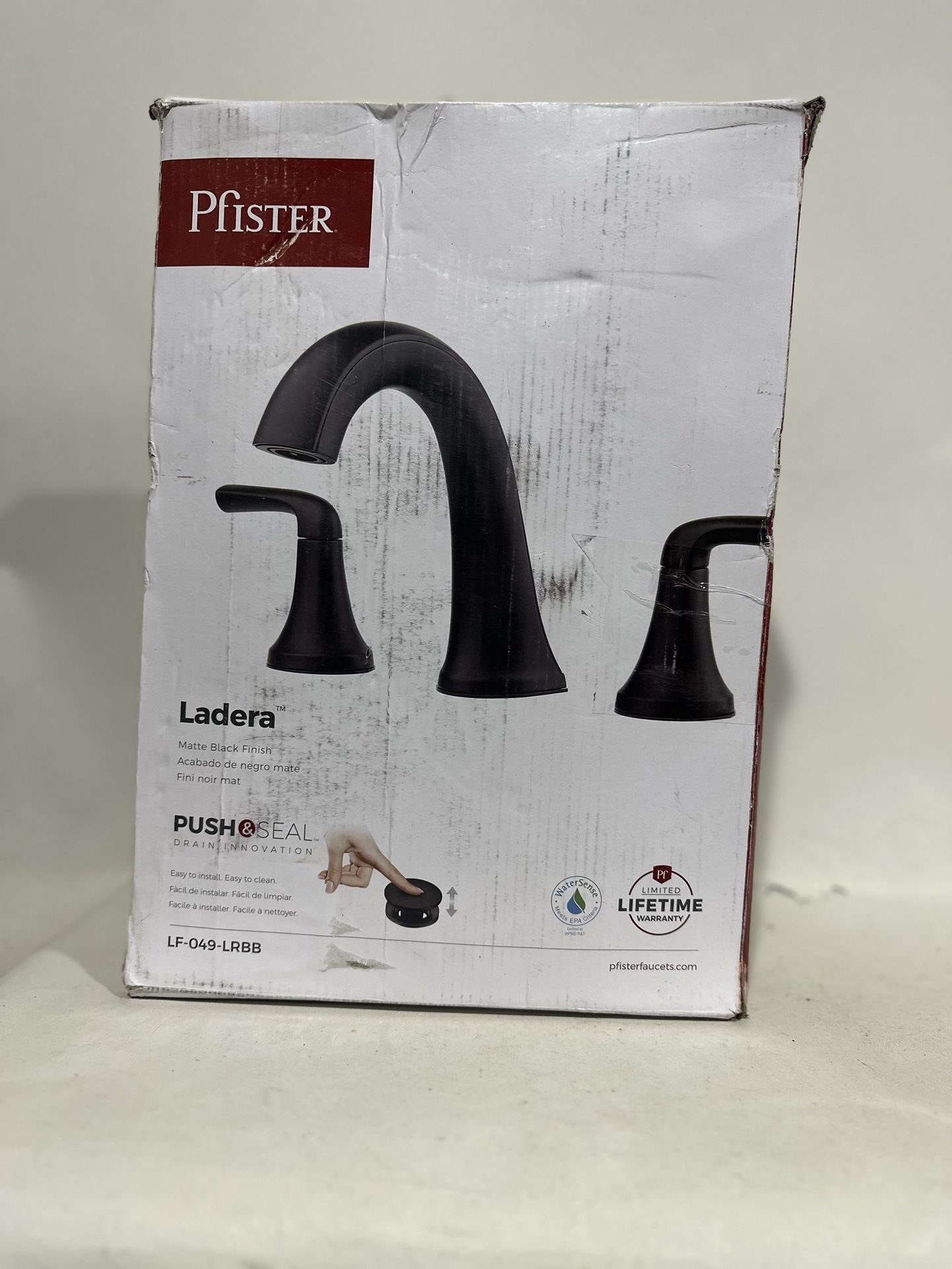 New Pfister LF-049-LRBB Ladera 8 in. Widespread 2-Handle Bath Faucet in Matte Black