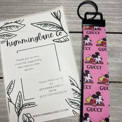 Luxury brand Mickey Keychain Key fob Lanyard