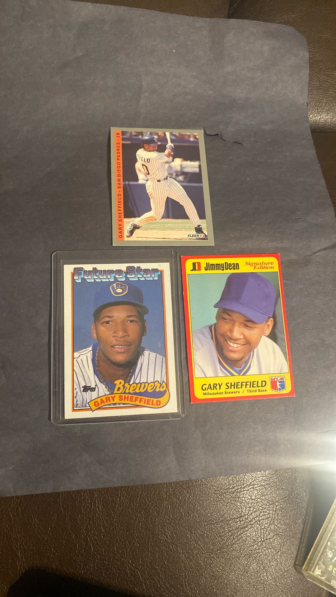 Gary Sheffield Card Lot Including Rookie