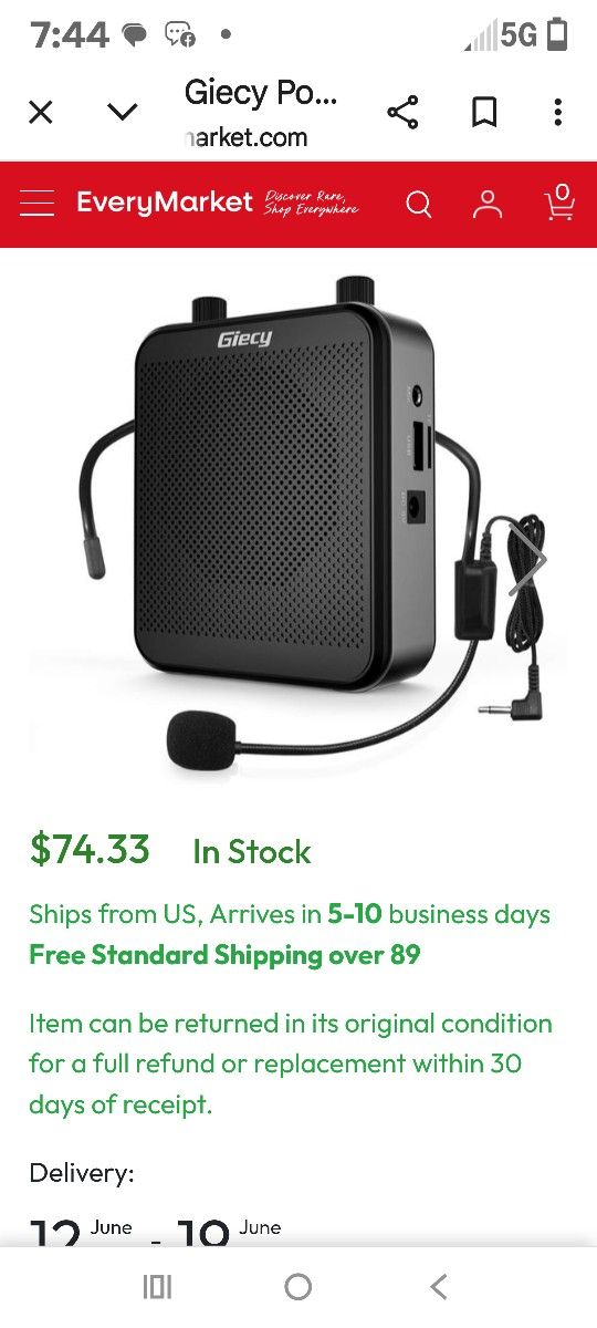New. Giecy Multi Functional Portable Voice Amplifier W LED Display