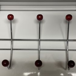 Mid Century Modern-style Over-the-door Metal Coat Rack