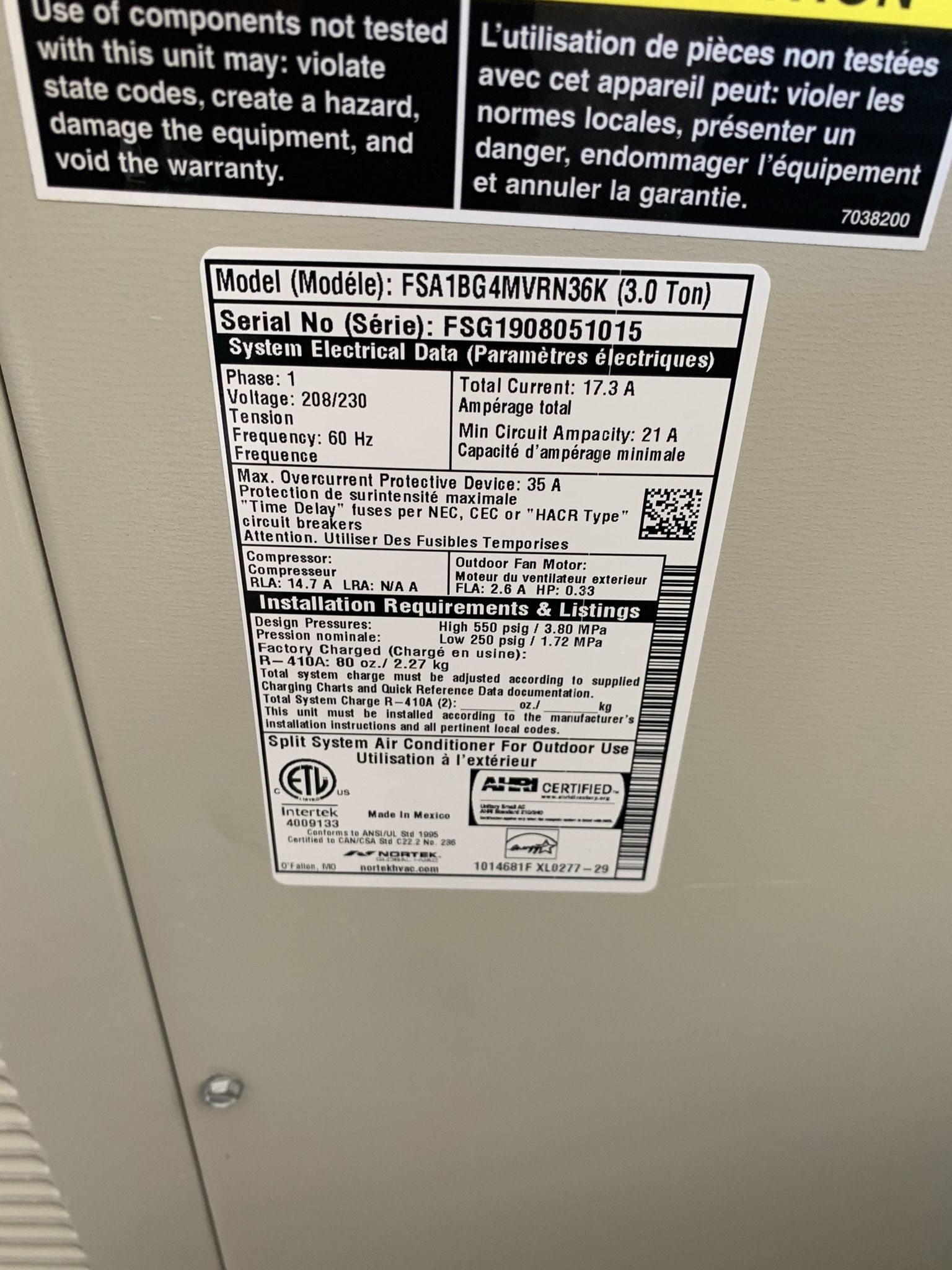 Selling 2 Different HVAC Units