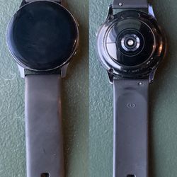 🌷 SAMSUNG Galaxy Watch Active 2 SM-R830 40mm Aluminum Case with Sport Band Smartwatch w/ Charger Base - Aqua Black (Bluetooth)... Value $230