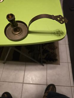 Brass Candle Holder Heavy Solid Brass
