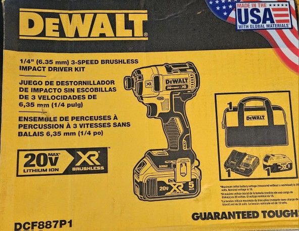 Brand New In Unopened Box Dewalt 3 Speed Impact Drill Kit With 1-5ah Battery And Charger. $150