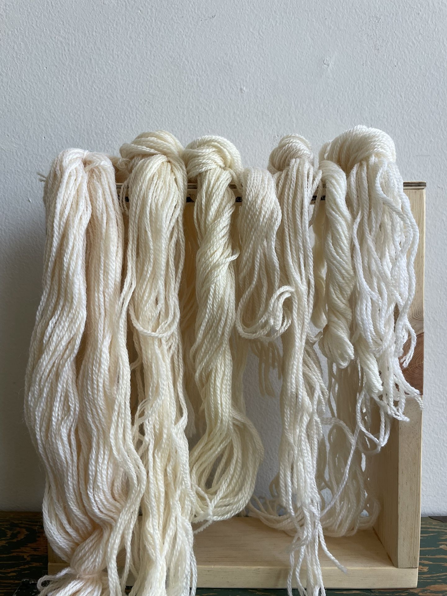 Lot of Neutral Colors Wool Embroidery Yarn