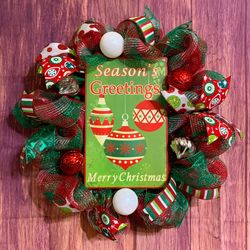 Christmas Deco Mesh Wreath