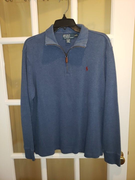 Polo Ralph Lauren Blue Quarter-Zip Pullover Size: M