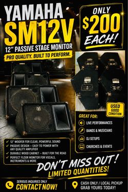 Yamaha SM12V Passive Stage Monitors