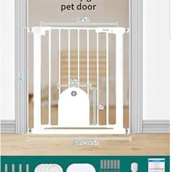 Safety gate 26.7-29.5 narrow gate with cat door. 

