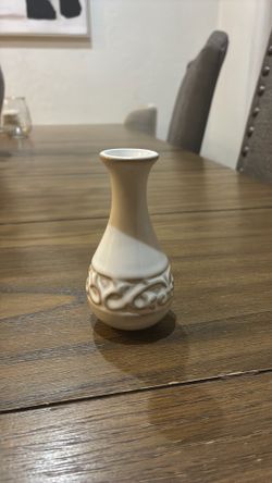 Miniature Off-White Ceramic Bud Vase vintage