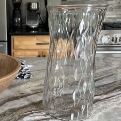 Vintage Clear Glass Textures Flower Bouquet/Interior Decoration Vase