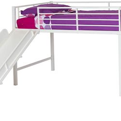 Twin Size Loft bed with Slide ( Mattress Included )