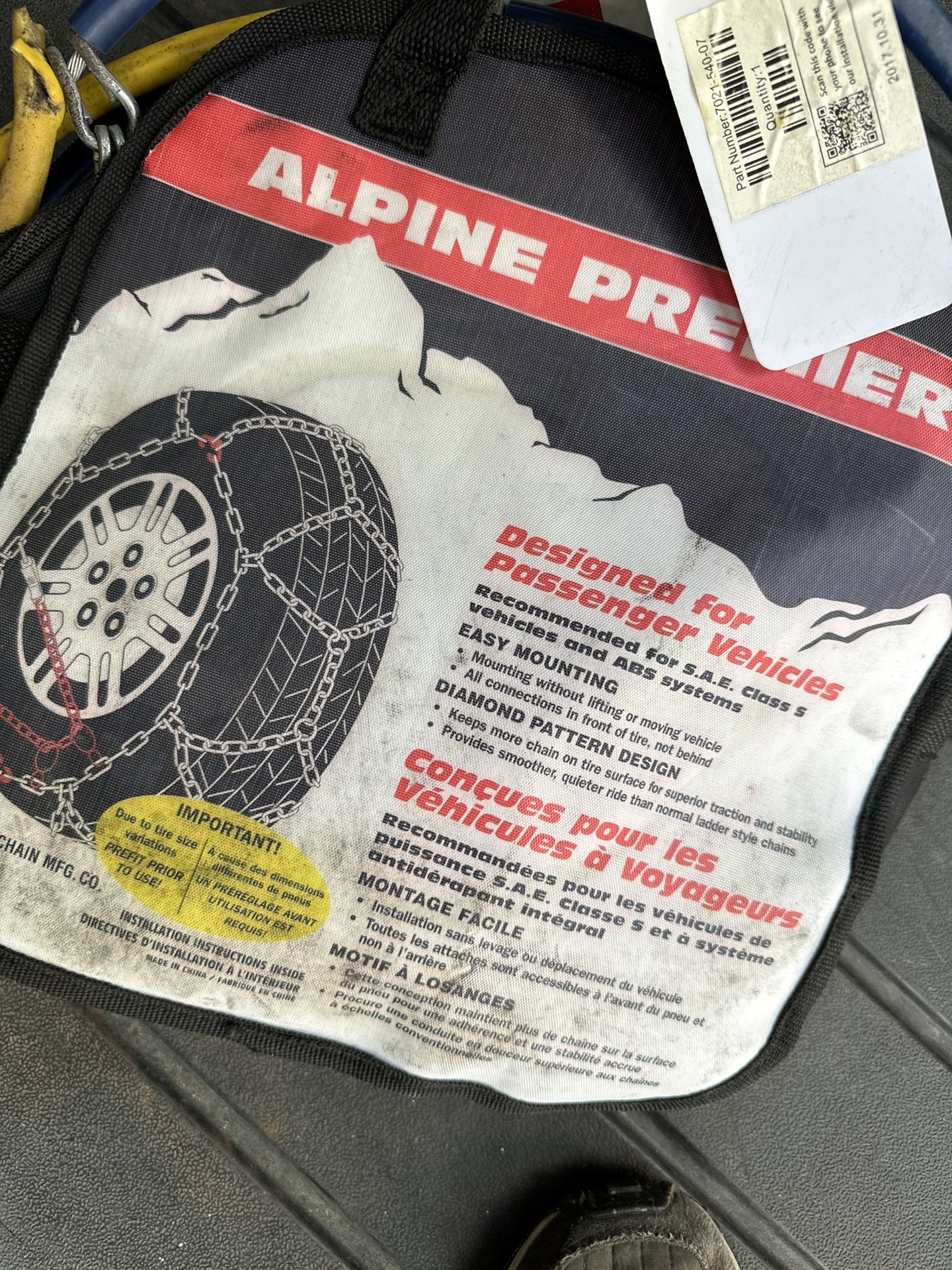 Laclede Chain 7021-545-07 Alpine Premier Passenger Car Tire Chains