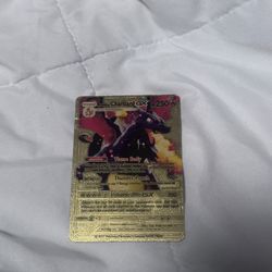 Pokemon Fan Art Shining Charizard GX - 250HP Textured Gold Foil Card