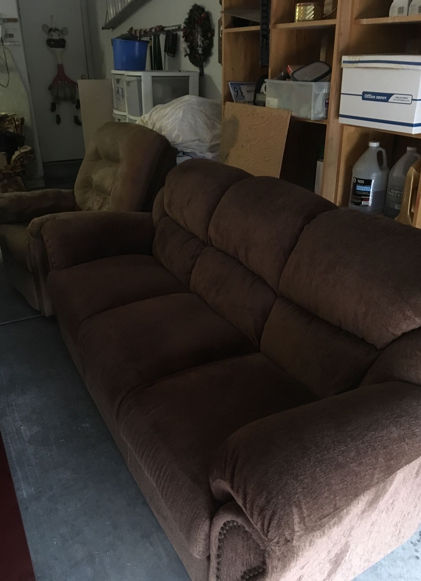 Recliner used, sofa in great condition, like new