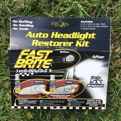 Fast Brite Lens Restore Auto Car Truck Van SUV Headlight Restorer Restoration Kit Lens Clean Polish Protectant No Buffing No Sanding No Tools