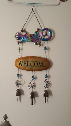 Blue GECKO METAL ART WIND chime