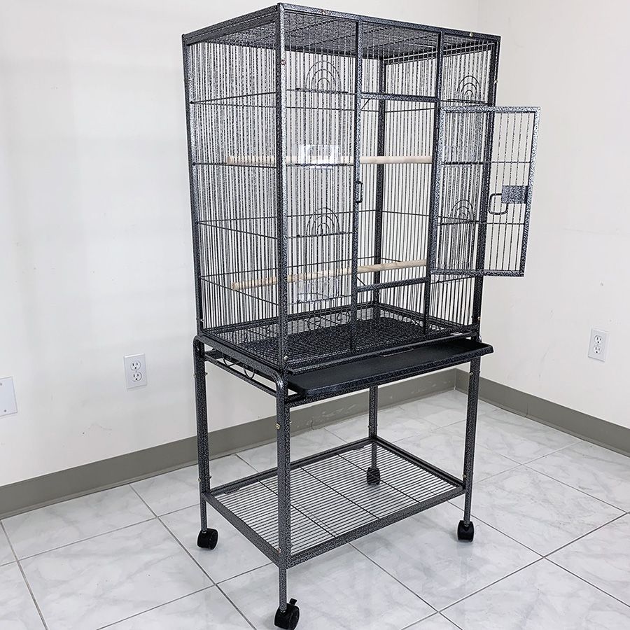 (NEW) $95 Large 53” Bird Cage for Parakeet Parrot Cockatiel Canary Finch Lovebird, Size 24x17x53”