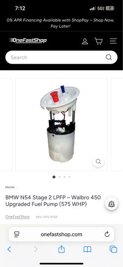 Stage 2 Low Pressure Fuel Pump