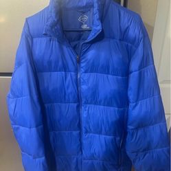 Perf Condition Mens XL Blue Lightweight St John’s Bay Puffer Coat 