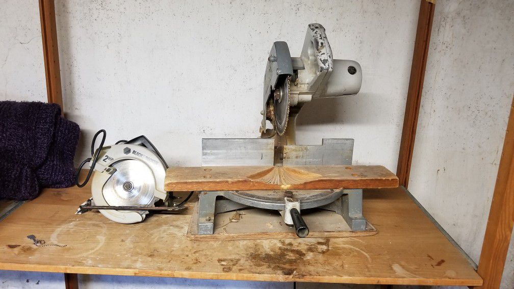 Table saw and a miter saw