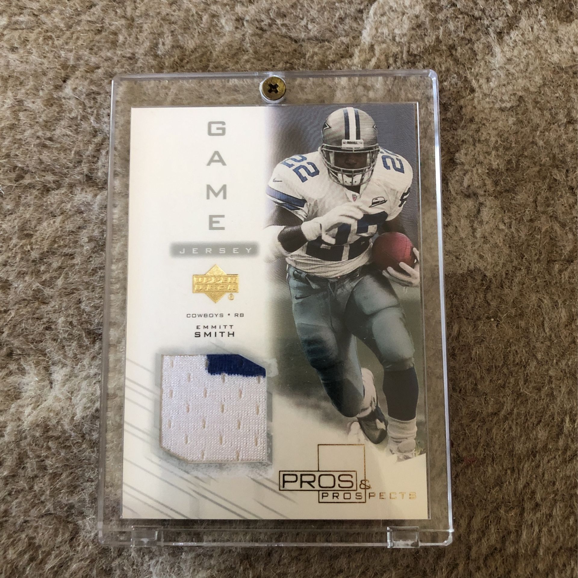 Emmitt Smith Game Worn Jersey Patch Card