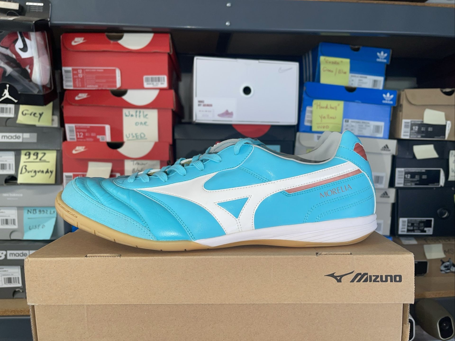 DS MIZUNO MORELIA SALA ELITE Indoor Soccer SZ 12 Azure Blue,All Products : American Fashion Style Bags On Sale