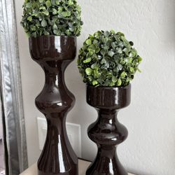 Thick Glass Candle Holders    (see details)