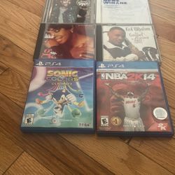 Two PS4 games and four Cd’s 