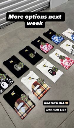 Bape shirts all sizes