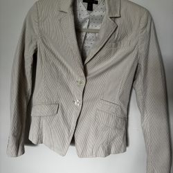 Tommy Hilfiger Tan and white striped sports coat