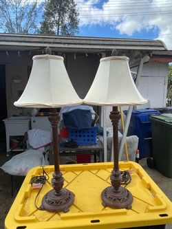 Pair of Ornate Traditional Table Lamps