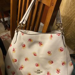 COACH Shoulder Bag, Off White