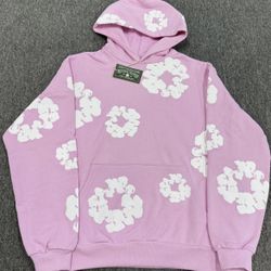 Pink Denim Tear Hoodie 