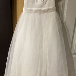 Girls Flower Girl Dress White 