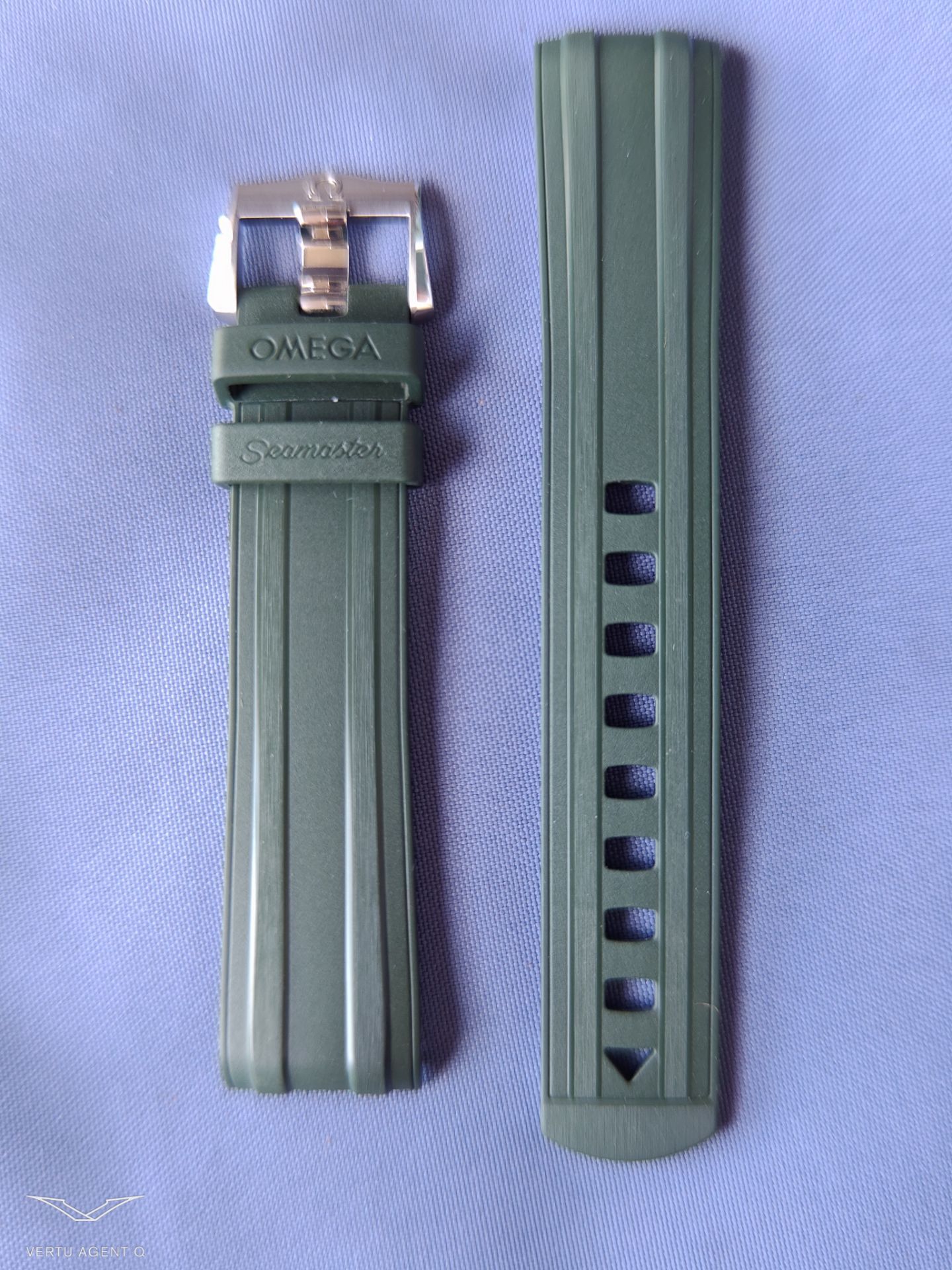 Original OMEGA 20mm for Seamaster Diver 300 42mm Watch Green Rubber Band Strap