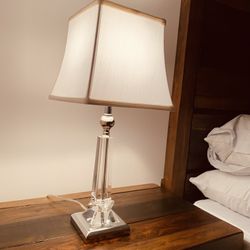 Beautiful Antique Nightstand/Table Lamp. Nice and cozy. Like new condition. 22” tall with shade. Great bargain. Night stand is not for sale.