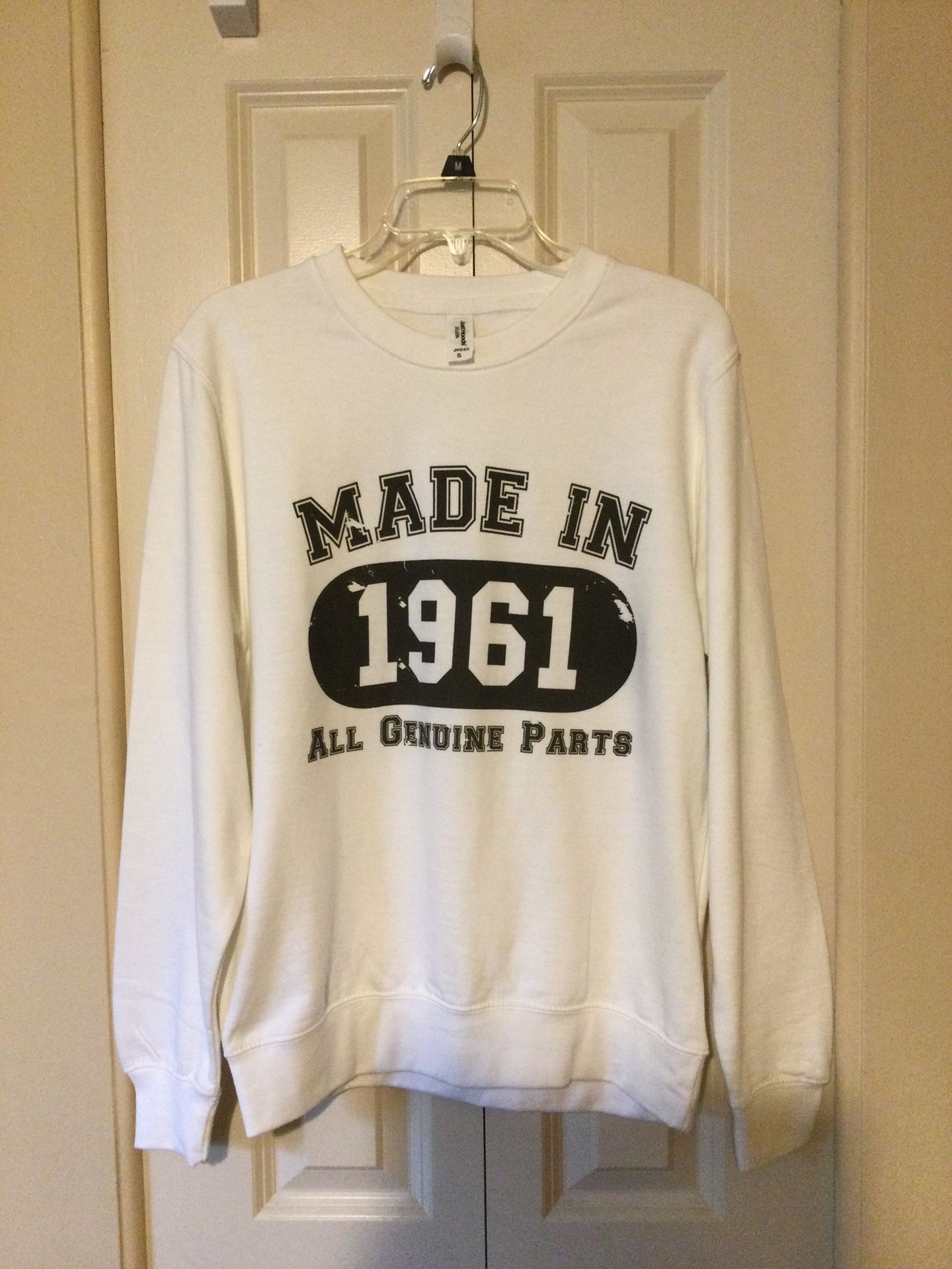 New Made In 1961 White Sweatshirt