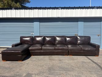 Gorgeous Genuine Leather Sectional - Will Deliver!
