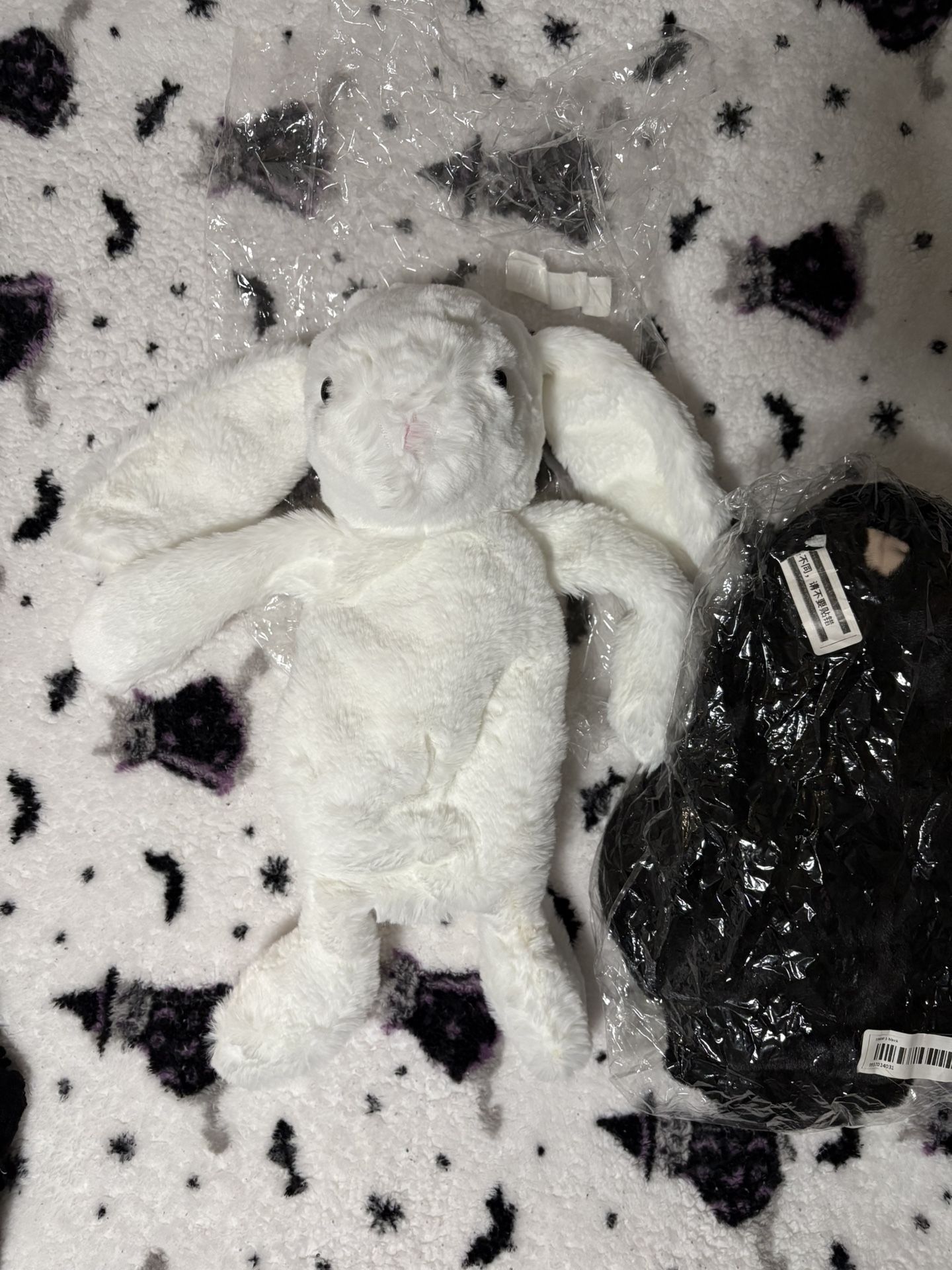 Black And White Fur Bunny Purses/backpacks 