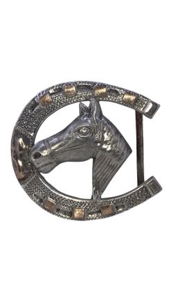 925 Sterling Silver Horseshoe Belt Bucket 