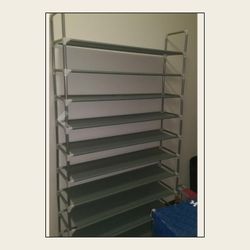 Brand New Gray Shoe Rack 10 Tier Organizer (still in the box sealed)