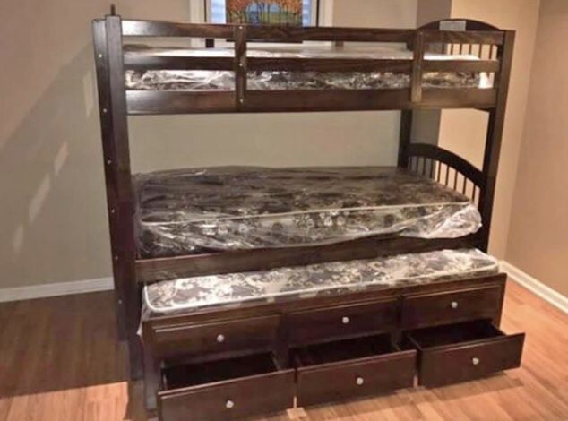 Triple Bunk Bed with FREE MATTRESSES!! Brand New