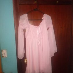 Pink Knee Length Dress