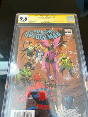 Photo The Amazing Spider-Man #27 cgc 9.6 signed by Ryan Ottley, 1st appearance of sinister syndicate